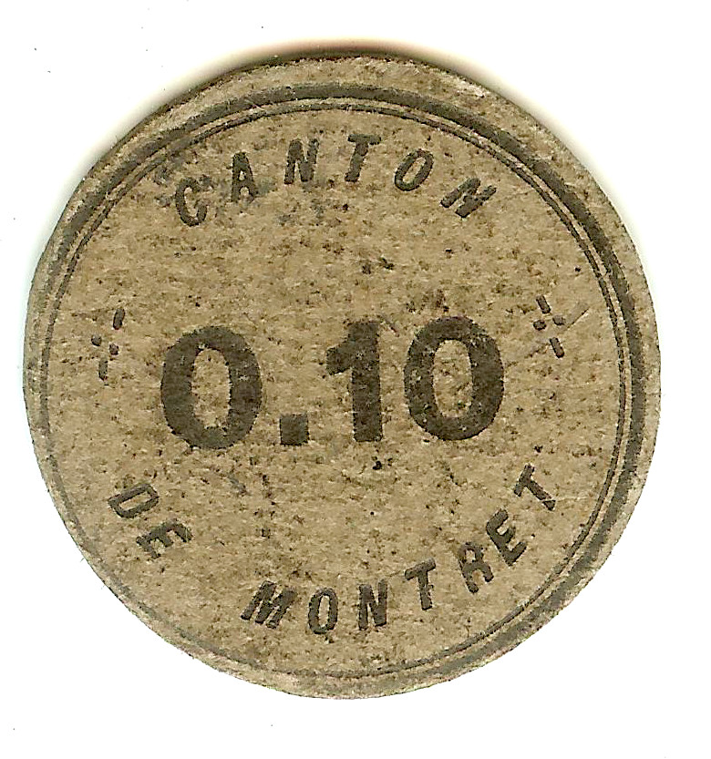 Montret Saone-et-Loire, Bourgogne 10c carton s.d. SUP